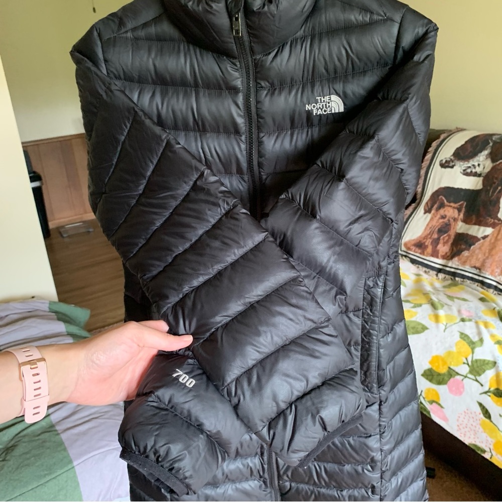 The North Face Down Puffer Parka Jacket Coat Black Women’s Small - Picture 3 of 10